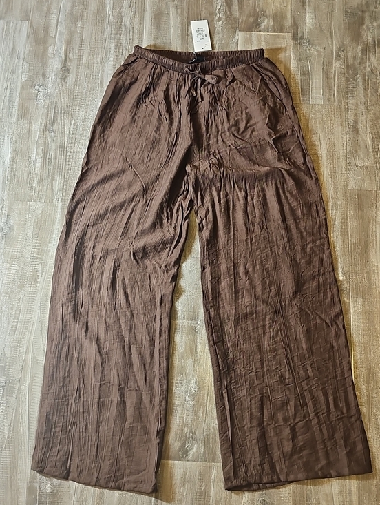 Streetwear Society Pants - NWT Streetwear Society Pants Wide Leg Pull On Small Brown Lightweight